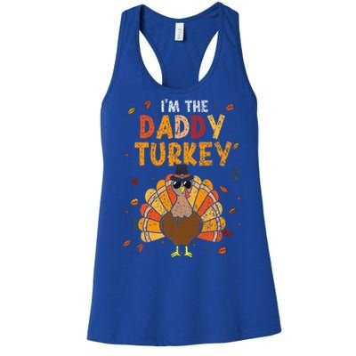 Cool I'm Daddy Turkey Thankful Papa Happy Thanksgiving Dad Women's Racerback Tank