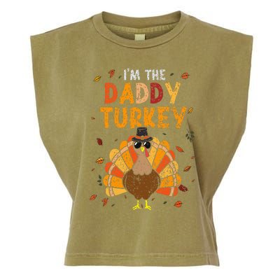 Cool I'm Daddy Turkey Thankful Papa Happy Thanksgiving Dad Garment-Dyed Women's Muscle Tee