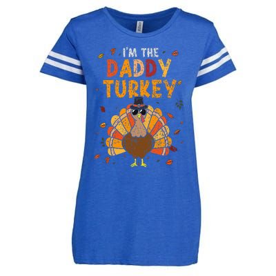 Cool I'm Daddy Turkey Thankful Papa Happy Thanksgiving Dad Enza Ladies Jersey Football T-Shirt