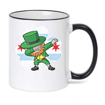 Chicago Irish Dabbing Leprechaun St Patricks Day Gift 11oz Black Color Changing Mug