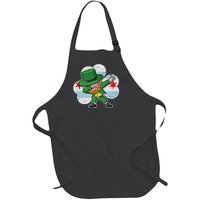 Chicago Irish Dabbing Leprechaun St Patricks Day Gift Full-Length Apron With Pockets