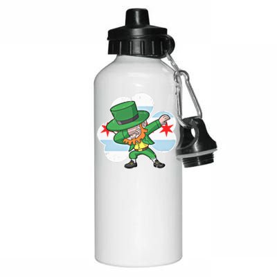 Chicago Irish Dabbing Leprechaun St Patricks Day Gift Aluminum Water Bottle