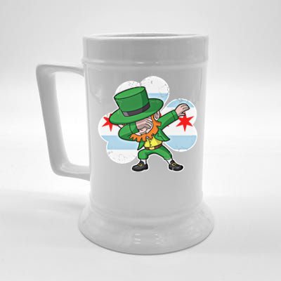 Chicago Irish Dabbing Leprechaun St Patricks Day Gift Beer Stein