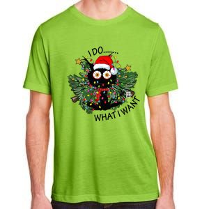 Cat I Do What I Want Christmas Tree Funny Cat Gift Adult ChromaSoft Performance T-Shirt