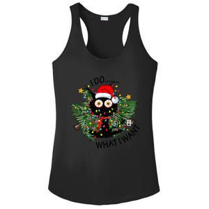 Cat I Do What I Want Christmas Tree Funny Cat Gift Ladies PosiCharge Competitor Racerback Tank