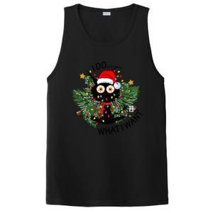 Cat I Do What I Want Christmas Tree Funny Cat Gift PosiCharge Competitor Tank