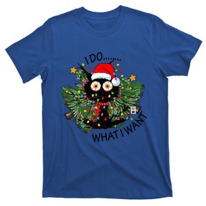 Cat I Do What I Want Christmas Tree Funny Cat Gift T-Shirt