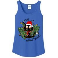 Cat I Do What I Want Christmas Tree Funny Cat Gift Ladies Essential Tank