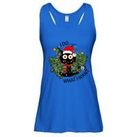 Cat I Do What I Want Christmas Tree Funny Cat Gift Ladies Essential Flowy Tank