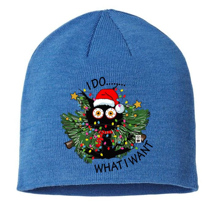 Cat I Do What I Want Christmas Tree Funny Cat Gift Sustainable Beanie