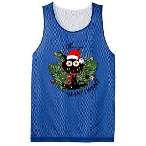 Cat I Do What I Want Christmas Tree Funny Cat Gift Mesh Reversible Basketball Jersey Tank