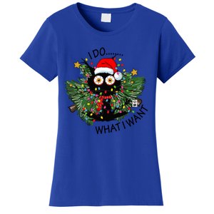 Cat I Do What I Want Christmas Tree Funny Cat Gift Women's T-Shirt