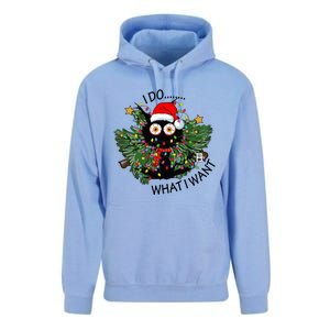 Cat I Do What I Want Christmas Tree Funny Cat Gift Unisex Surf Hoodie