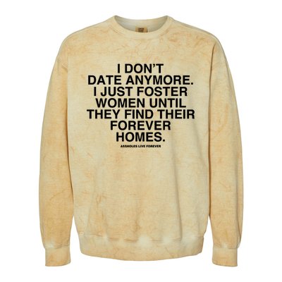 Culturejpg I DonT Date Anymore I Just Foster Women Until They Find Their Foreve Colorblast Crewneck Sweatshirt