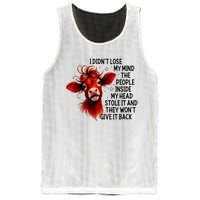 Cow I DidnT Lose My Mind The People Inside My Head Stole It Mesh Reversible Basketball Jersey Tank