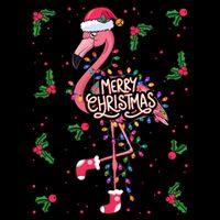 Christmas IM Dreaming Of A Pink Christmas Festive Flamingo Gift Impact Tech Backpack