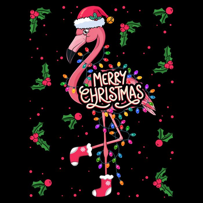 Christmas IM Dreaming Of A Pink Christmas Festive Flamingo Gift Impact Tech Backpack