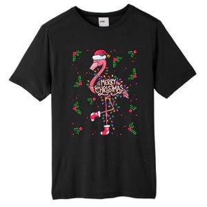 Christmas IM Dreaming Of A Pink Christmas Festive Flamingo Gift Tall Fusion ChromaSoft Performance T-Shirt