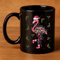 Christmas IM Dreaming Of A Pink Christmas Festive Flamingo Gift 11oz C Handle Ceramic Mug