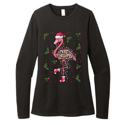 Christmas IM Dreaming Of A Pink Christmas Festive Flamingo Gift Womens CVC Long Sleeve Shirt