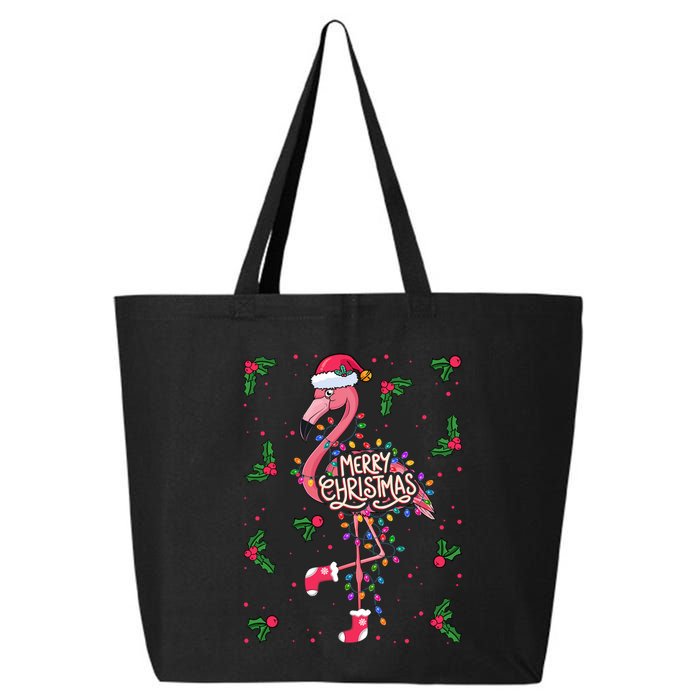 Christmas IM Dreaming Of A Pink Christmas Festive Flamingo Gift 25L Jumbo Tote