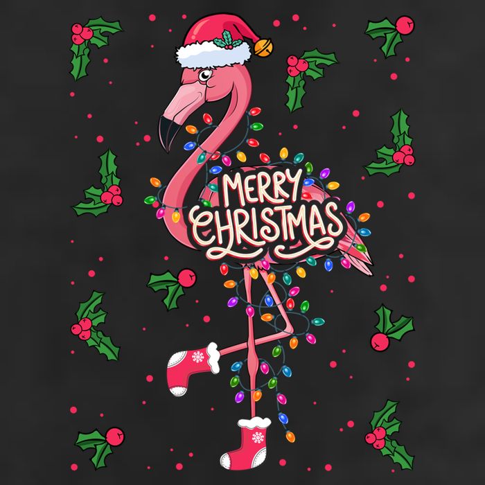 Christmas IM Dreaming Of A Pink Christmas Festive Flamingo Gift 25L Jumbo Tote