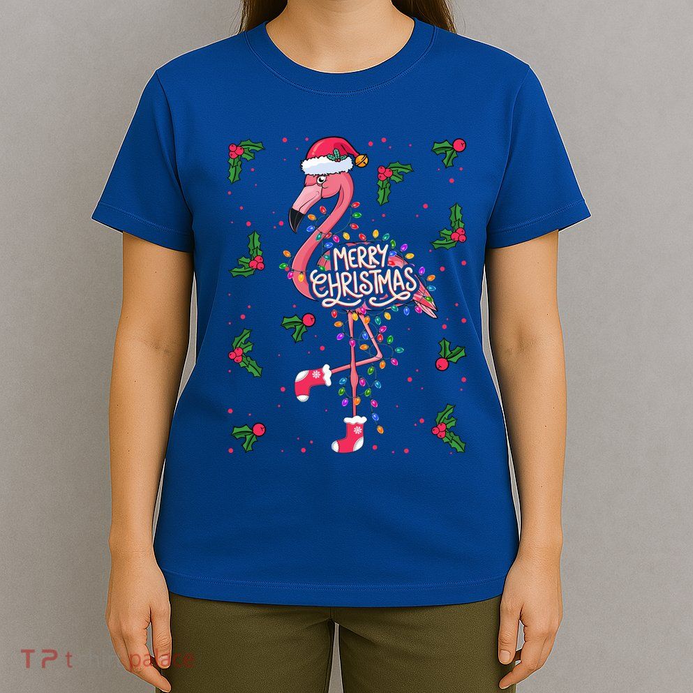 Christmas IM Dreaming Of A Pink Christmas Festive Flamingo Gift T-Shirt