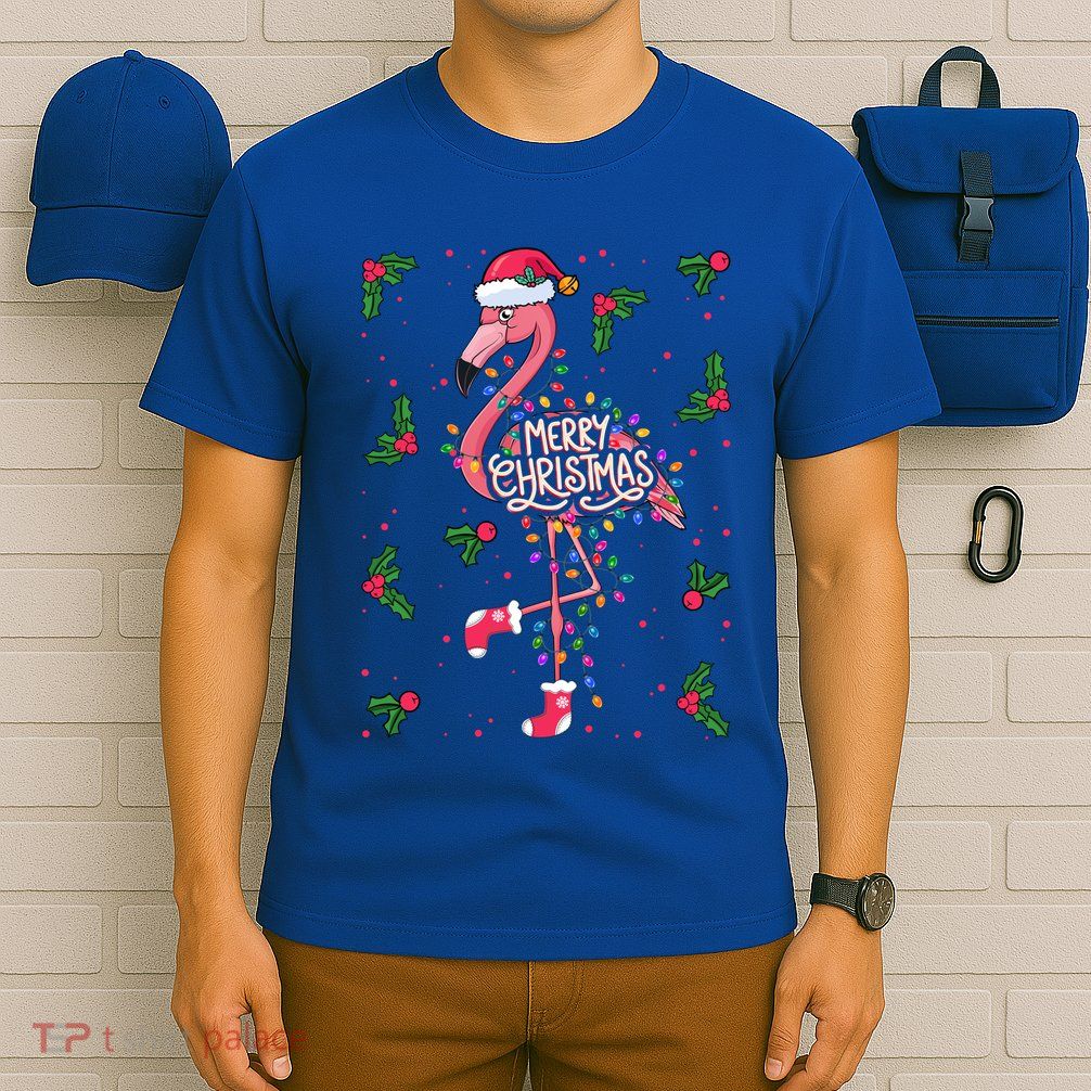 Christmas IM Dreaming Of A Pink Christmas Festive Flamingo Gift T-Shirt