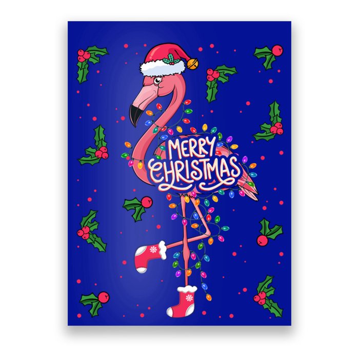 Christmas IM Dreaming Of A Pink Christmas Festive Flamingo Gift Poster