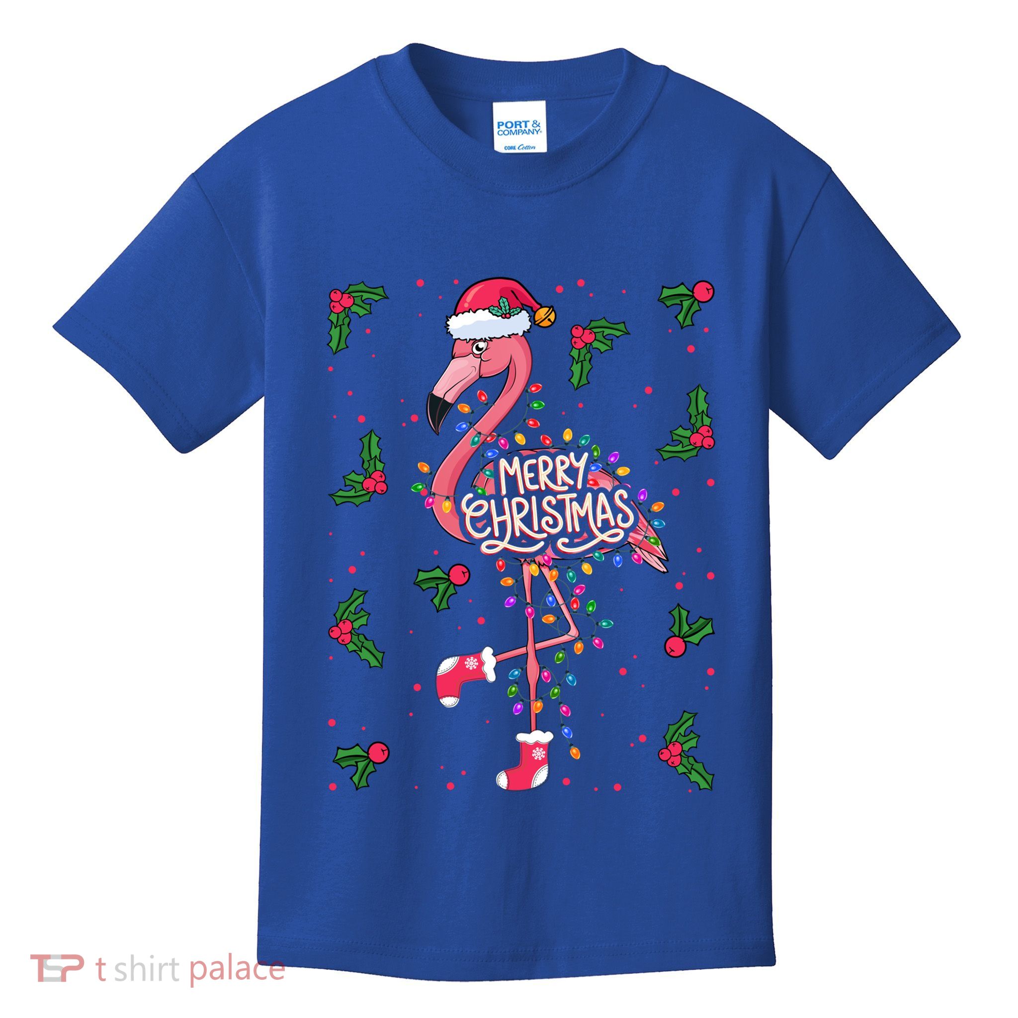Christmas IM Dreaming Of A Pink Christmas Festive Flamingo Gift Kids T-Shirt