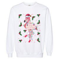 Christmas IM Dreaming Of A Pink Christmas Festive Flamingo Gift Garment-Dyed Sweatshirt