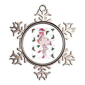 Christmas IM Dreaming Of A Pink Christmas Festive Flamingo Gift Metallic Star Ornament