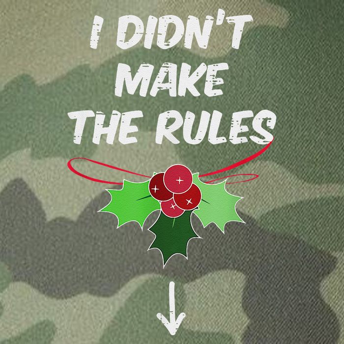 Christmas I Didnt Make Rules Mistletoe Funny Xmas Legacy Tie Dye Trucker Hat