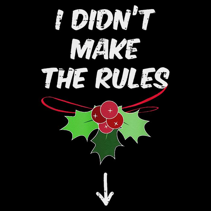 Christmas I Didnt Make Rules Mistletoe Funny Xmas 16 in Basic Backpack