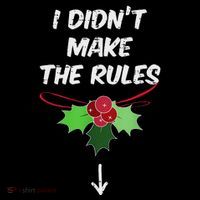 Christmas I Didnt Make Rules Mistletoe Funny Xmas Pom Pom 12in Knit Beanie