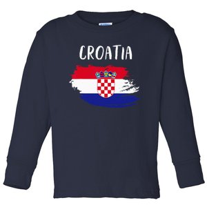 Croatia Indepedence Day Croatia Flag Toddler Long Sleeve Shirt