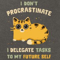 Cat I Don’T Procrastinate I Delegate Tasks To My Future Self Cotton Canvas Backpack