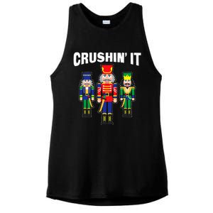 Crushing It Decorative Nut Cracker Ladies PosiCharge Tri-Blend Wicking Tank