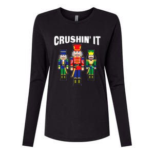 Crushing It Decorative Nut Cracker Womens Cotton Relaxed Long Sleeve T-Shirt