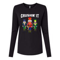 Crushing It Decorative Nut Cracker Womens Cotton Relaxed Long Sleeve T-Shirt