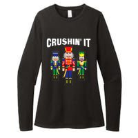 Crushing It Decorative Nut Cracker Womens CVC Long Sleeve Shirt