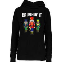 Crushing It Decorative Nut Cracker Womens Funnel Neck Pullover Hood