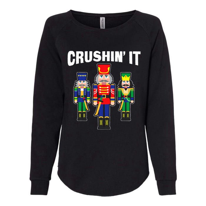 Crushing It Decorative Nut Cracker Womens California Wash Sweatshirt