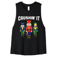 Crushing It Decorative Nut Cracker Women's Racerback Cropped Tank