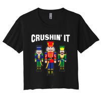 Crushing It Decorative Nut Cracker Women's Crop Top Tee