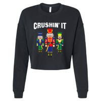 Crushing It Decorative Nut Cracker Cropped Pullover Crew