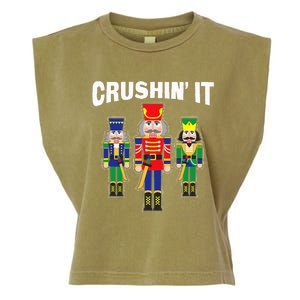 Crushing It Decorative Nut Cracker Garment-Dyed Women's Muscle Tee