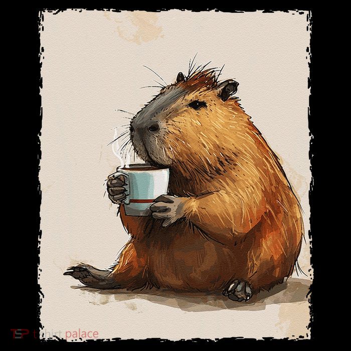 Capybara Is Drinking Coffee Impact Tech Backpack
