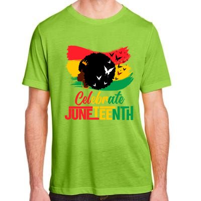 Celebrate Indepedence Day Black Messy Bun Juneteenth Cute Gift Adult ChromaSoft Performance T-Shirt