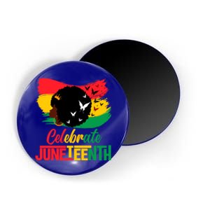 Celebrate Indepedence Day Black Messy Bun Juneteenth Cute Gift Magnet